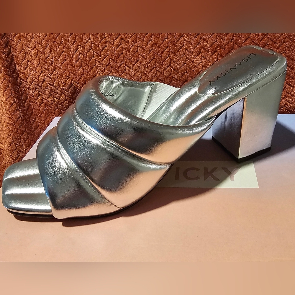LISA VICKY VERY--Silver Women's Mules